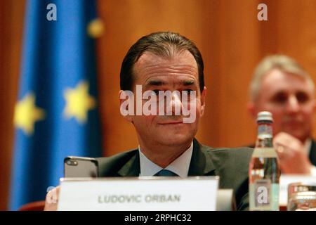 191104 -- BUCHAREST, Nov. 4, 2019 Xinhua -- Ludovic Orban, leader of the Romanian National Liberal Party, attends a parliament session in Bucharest, capital of Romania, on Nov. 4, 2019. The Romanian National Liberal government won a vote of confidence in parliament on Monday, replacing the Social Democrats who had been in power for nearly three years. Photo by Cristian Cristel/Xinhua ROMANIA-BUCHAREST-NATIONAL LIBERAL GOVERNMENT-VOTE OF CONFIDENCE PUBLICATIONxNOTxINxCHN Stock Photo