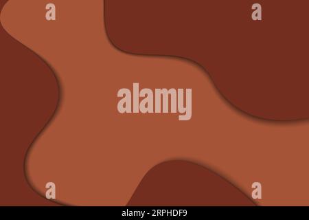 Vector Abstract Background texture in paper cut style in trendy coffee and chocolate shades with copyspace. EPS. Design for poster, banner, brochures, greeting or invitation cards, promotion or web.  Stock Vector