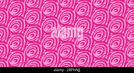 Barbie background. Pink shape seamless pattern. Trendy Barbiecore