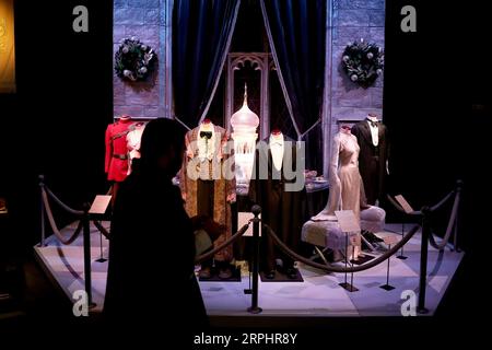 191116 -- LISBON, Nov. 16, 2019 -- A man visits Harry Potter: The Exhibition in Lisbon, Portugal, on Nov. 16, 2019. Original props, costumes and film sets of the Harry Potter movies are exhibited from Nov. 16, 2019 to April 8, 2020. Photo by /Xinhua PORTUGAL-LISBON-HARRY POTTER-EXHIBITION PedroxFiuza PUBLICATIONxNOTxINxCHN Stock Photo