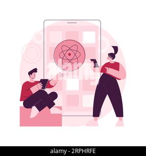 React native mobile app abstract concept vector illustration Stock ...