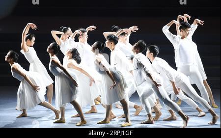 191123 -- CHONGQING, Nov. 23, 2019 -- Artists perform at the opening ceremony of the 13th China Chongqing Yangtze River Three Gorges Wushan International Red Leaf Festival in Wushan County, southwest China s Chongqing Municipality, Nov. 22, 2019. The red leaf festival kicked off here Friday, and will last until Dec. 30.  CHINA-CHONGQING-WUSHAN-RED LEAF FESTIVALCN WangxQuanchao PUBLICATIONxNOTxINxCHN Stock Photo