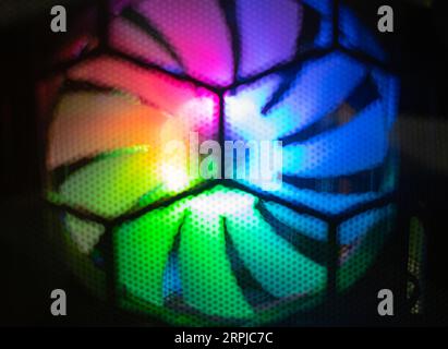 multicolored rainbow blur background Fan and hard to explain fantasy genre. Stock Photo