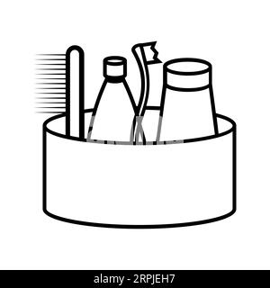 TOILETRIES Editable and Resizeable Vector Icon Stock Vector