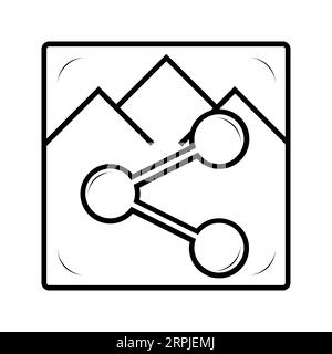 SHARE PHOTO Editable and Resizeable Vector Icon Stock Vector