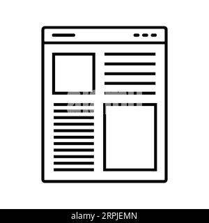 Web page Editable and Resizeable Vector Icon Stock Vector