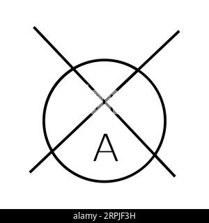 NOT DRY CLEAN ANY SOLVENT DELICATE Editable and Resizeable Vector Icon Stock Vector