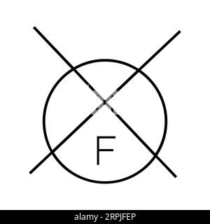 DO NOT DRY CLEAN PETROLEUM SOLVENT Editable and Resizeable Vector Icon Stock Vector