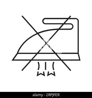 DO NOT IRONING LOW STEAM Editable and Resizeable Vector Icon Stock Vector