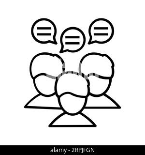 Chat in Group Editable and Resizeable Vector Icon Stock Vector