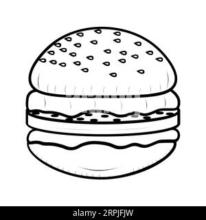 BURGER Editable and Resizeable Vector Icon Stock Vector