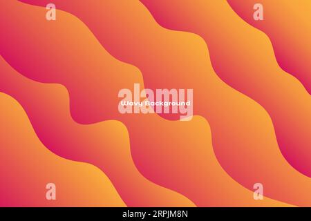 Orange and Red gradient wavy background with soft color. vector illustration. Eps10 Stock Vector