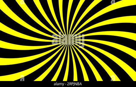 yellow and black starburst, Radial, radiating lines  Sunburst pattern, vector illustration Stock Vector