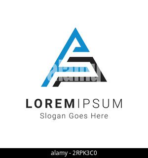 Initial Letter FP or PF Monogram Text Letter Logo Design Stock Vector