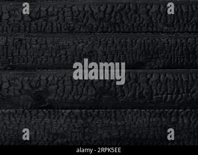burnt wood background firewood pattern Stock Photo
