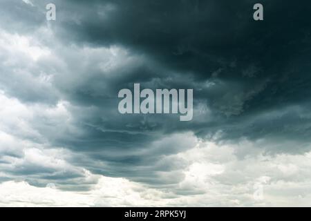 Dark clouds before a thunder-storm. Stock Photo