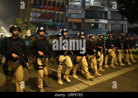 200101 -- DHAKA, Jan. 1, 2020 -- Bangladesh police carry out a patrol in Dhaka, Bangladesh, Dec. 31, 2019. Bangladesh has tightened security in capital Dhaka in the run-up to New Year s Eve. Striking force and mobile teams will patrol sensitive Dhaka areas round-the-clock to avert any unpleasant incident. Str/Xinhua BANGLADESH-DHAKA-NEW YEAR S EVE-SECURITY-TIGHTENING Naim-ul-karim PUBLICATIONxNOTxINxCHN Stock Photo