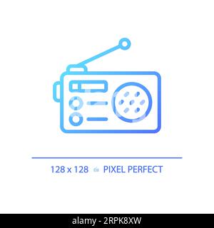 2D thin linear gradient radio icon Stock Vector