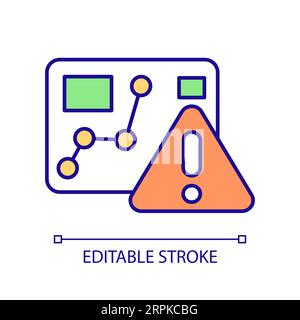 2D thin line colorful maintenance icon Stock Vector