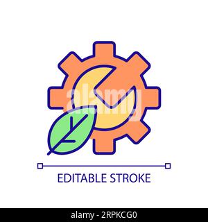 2D thin line multicolor maintenance icon Stock Vector