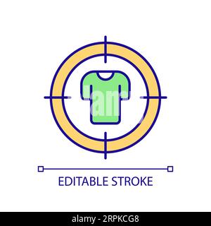 2D thin line colorful slow fashion icon Stock Vector