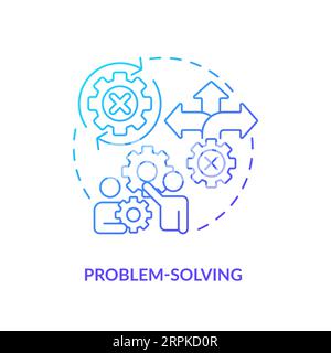 Problem solving blue gradient concept icon Stock Vector