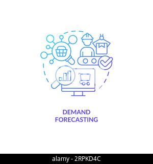 2D gradient demand forecasting line icon concept Stock Vector
