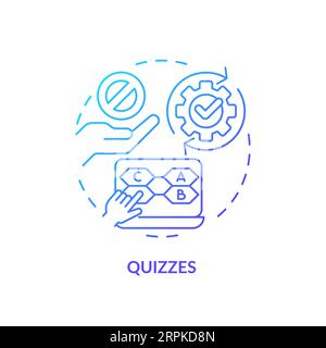 Quizzes blue gradient concept icon Stock Vector