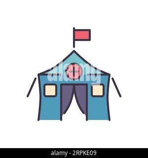 Medical tent related vector icon. Medical tent sign. Isolated on white ...