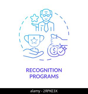 2D gradient recognition programs thin line concept Stock Vector