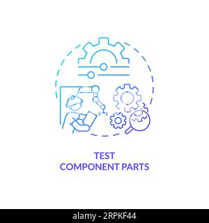 2D test component parts gradient icon concept Stock Vector