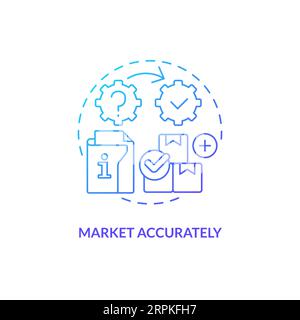 2D market accurately gradient icon concept Stock Vector