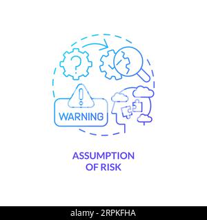 2D assumption of risk gradient icon concept Stock Vector