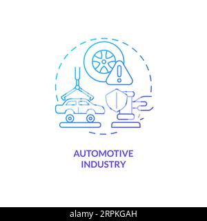 2D automotive industry gradient icon concept Stock Vector