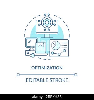 2D customizable optimization blue icon concept Stock Vector