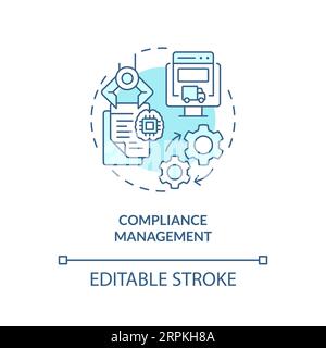2D compliance management thin linear icon concept Stock Vector Image ...
