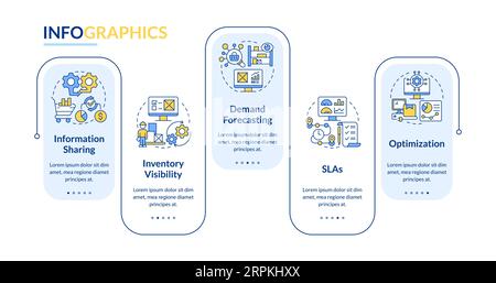 Colorful vendor management layout with linear icons Stock Vector