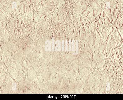 Crumpled paper texture. Horizontal or vertical banner with retro wrinkled paper texture. Old paper background. Recycled natural material Stock Photo
