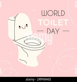 World Toilet Day. November 19. Stock Vector