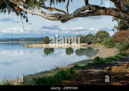 Motueka Quay at Motueka seafront in Motueka, Tasman region, south island, Aotearoa / New Zealand Stock Photo