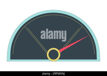 Productivity speed scale flat line color isolated vector object Stock Vector