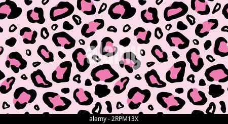 Pink Cheetah Seamless Pattern Leopard Background Stock Vector