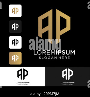 Creative Alphabet Logo Design, Alphabet Logo Design, Vector Logo Design with icon, Logo Design, icon design vector Vol 14 Stock Vector