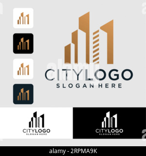 Luxury Real Estate Logo Design Building, Home, Architect, House, Construction, Property Real Estate Brand Identity Template with Real Estate Icon Desi Stock Vector