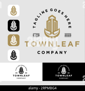 Real Estate Logo Design Building, Home, Architect, House, Construction, Property Real Estate Brand Identity Template with Real Estate Icon Design Vol Stock Vector