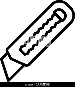 Line box cutter icon as an editable outline for your design Stock Vector