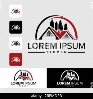 simple Real Estate Logo Design Building, Home, Architect, House, Construction, Property Real Estate Brand Identity Template with Real Estate Icon Desi Stock Vector