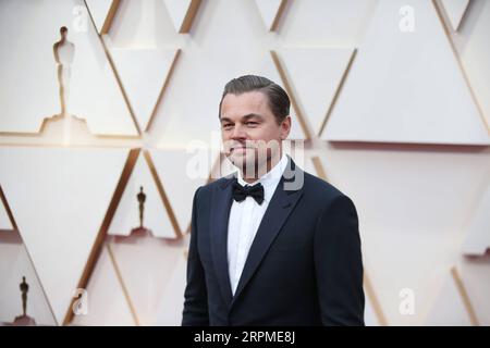 200210 -- LOS ANGELES, Feb. 10, 2020 -- Leonardo DiCaprio arrives for the red carpet of the 92nd Academy Awards at the Dolby Theatre in Los Angeles, the United States, Feb. 9, 2020.  U.S.-LOS ANGELES-OSCARS-RED CARPET LixYing PUBLICATIONxNOTxINxCHN Stock Photo