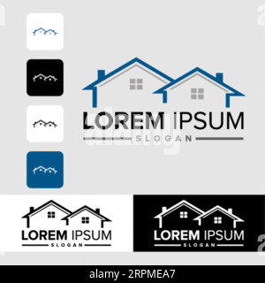 simple Real Estate Logo Design Building, Home, Architect, House, Construction, Property Real Estate Brand Identity Template with Real Estate Icon Desi Stock Vector