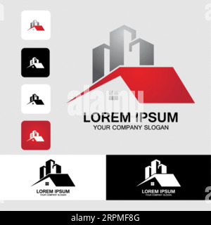 simple Real Estate Logo Design Building, Home, Architect, House, Construction, Property Real Estate Brand Identity Template with Real Estate Icon Desi Stock Vector